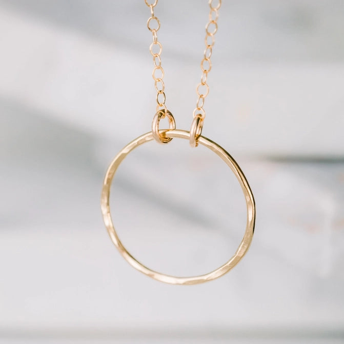 Open Ring Necklace - Waterproof, Hypoallergenic, Minimalist